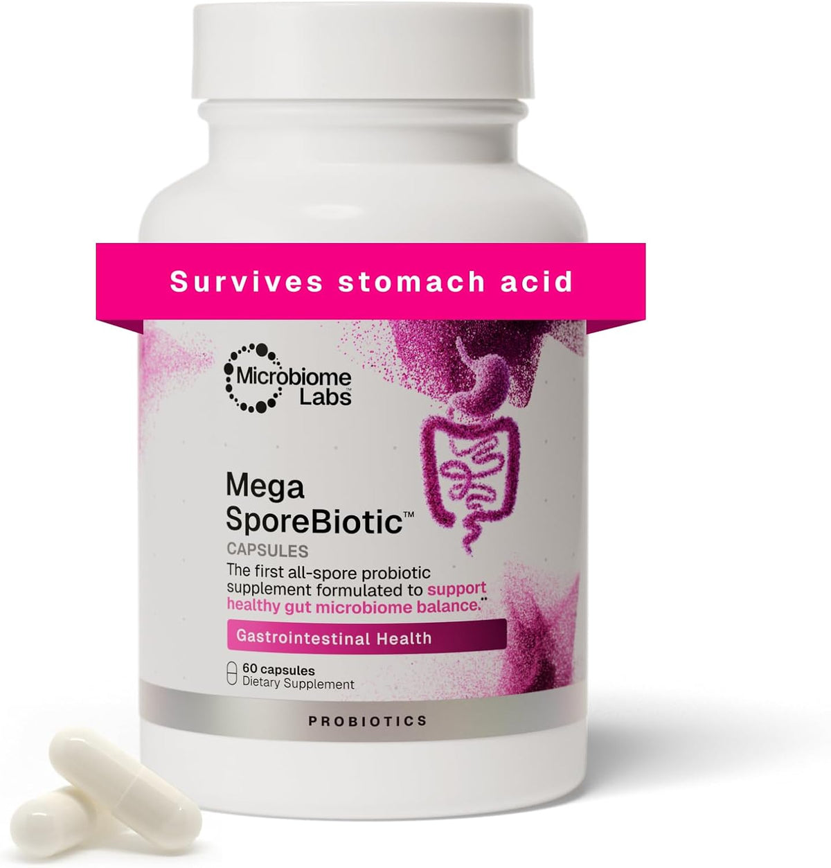 Microbiome Labs Mega SporeBiotic Daily Probiotic for Women + Men, 60 Ct