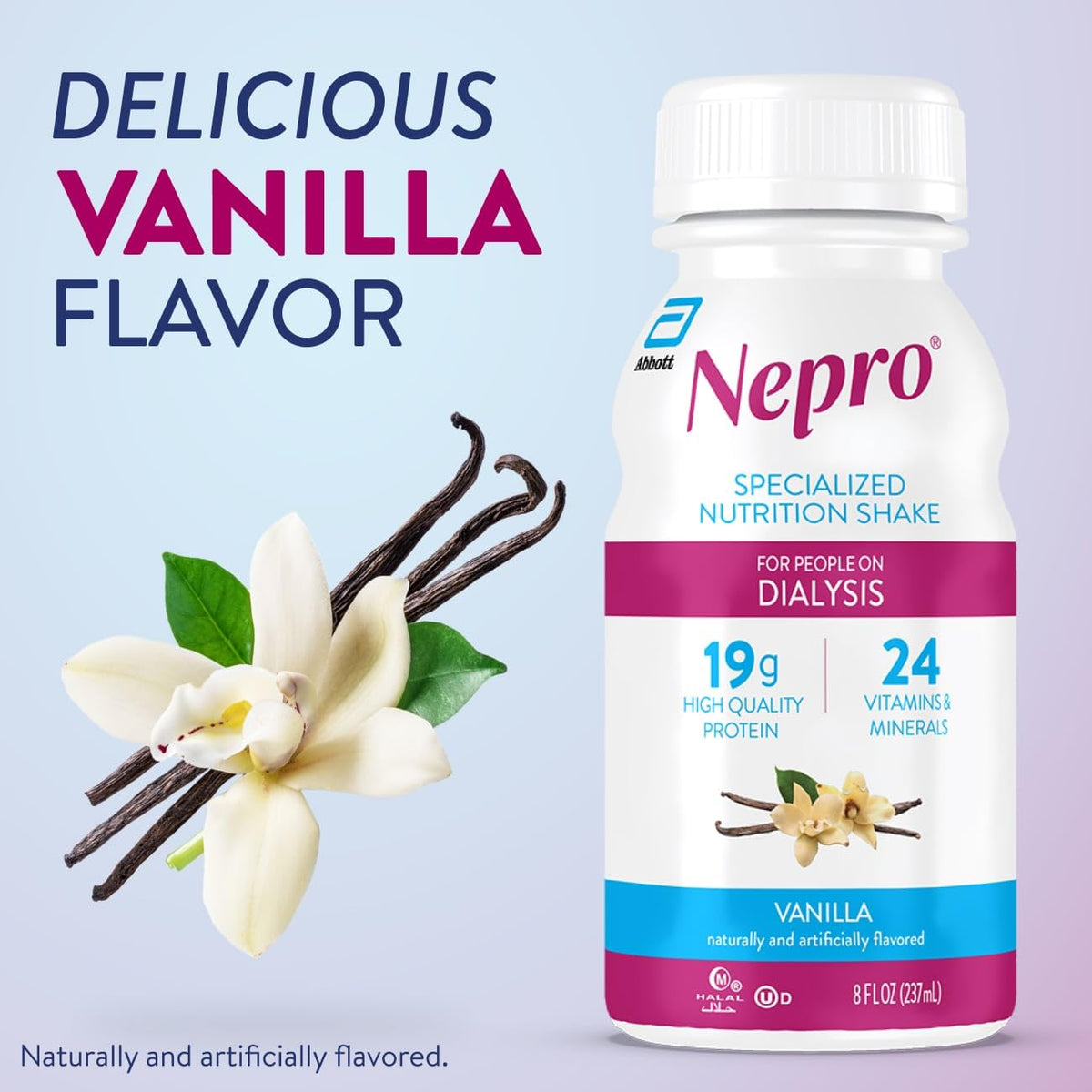 Nepro Renal Nutrition Shake for People on Dialysis, Vanilla, 24ct