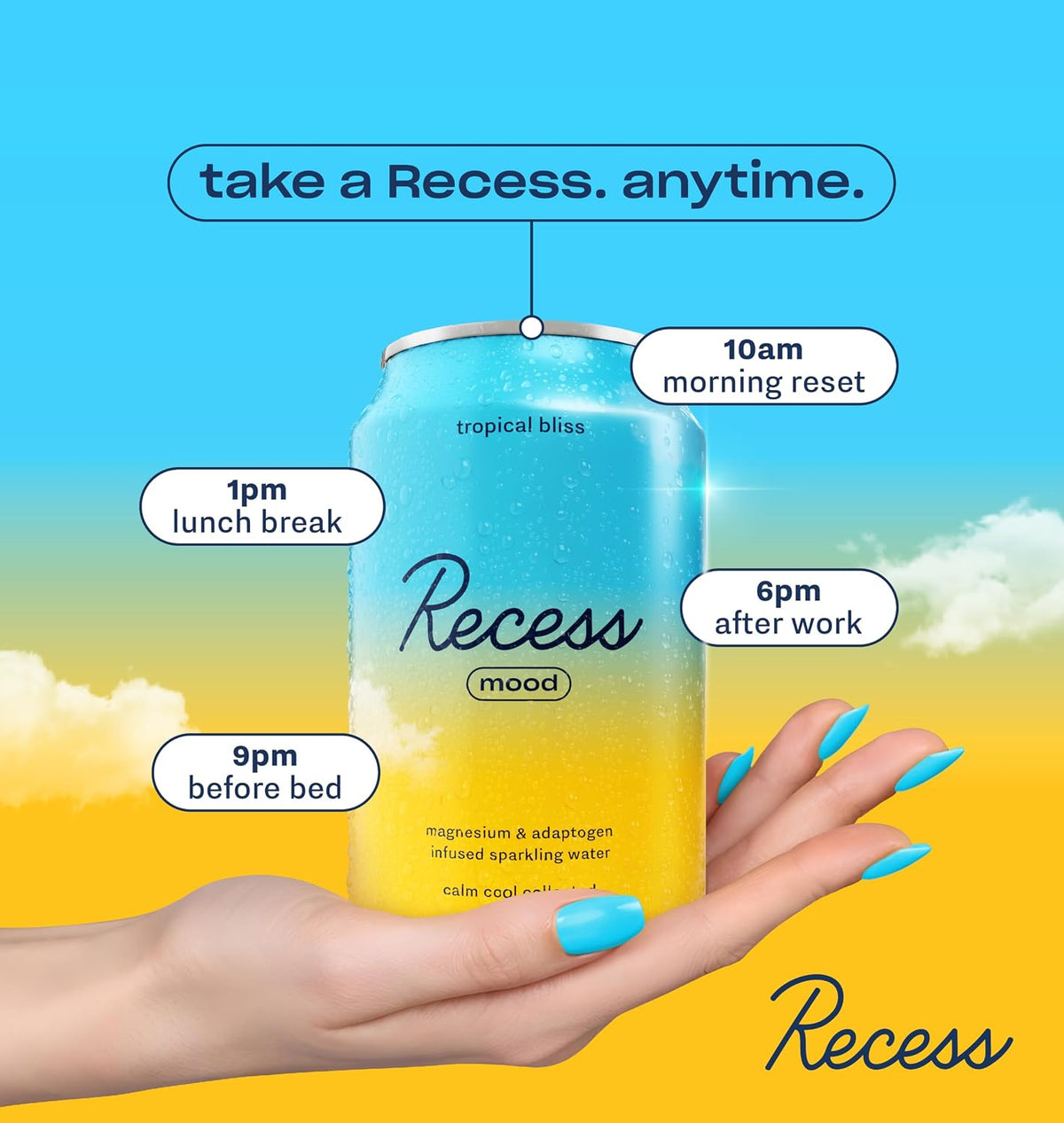 Recess Mood Calm Drink Out of Office Variety Pack, 12 Pack
