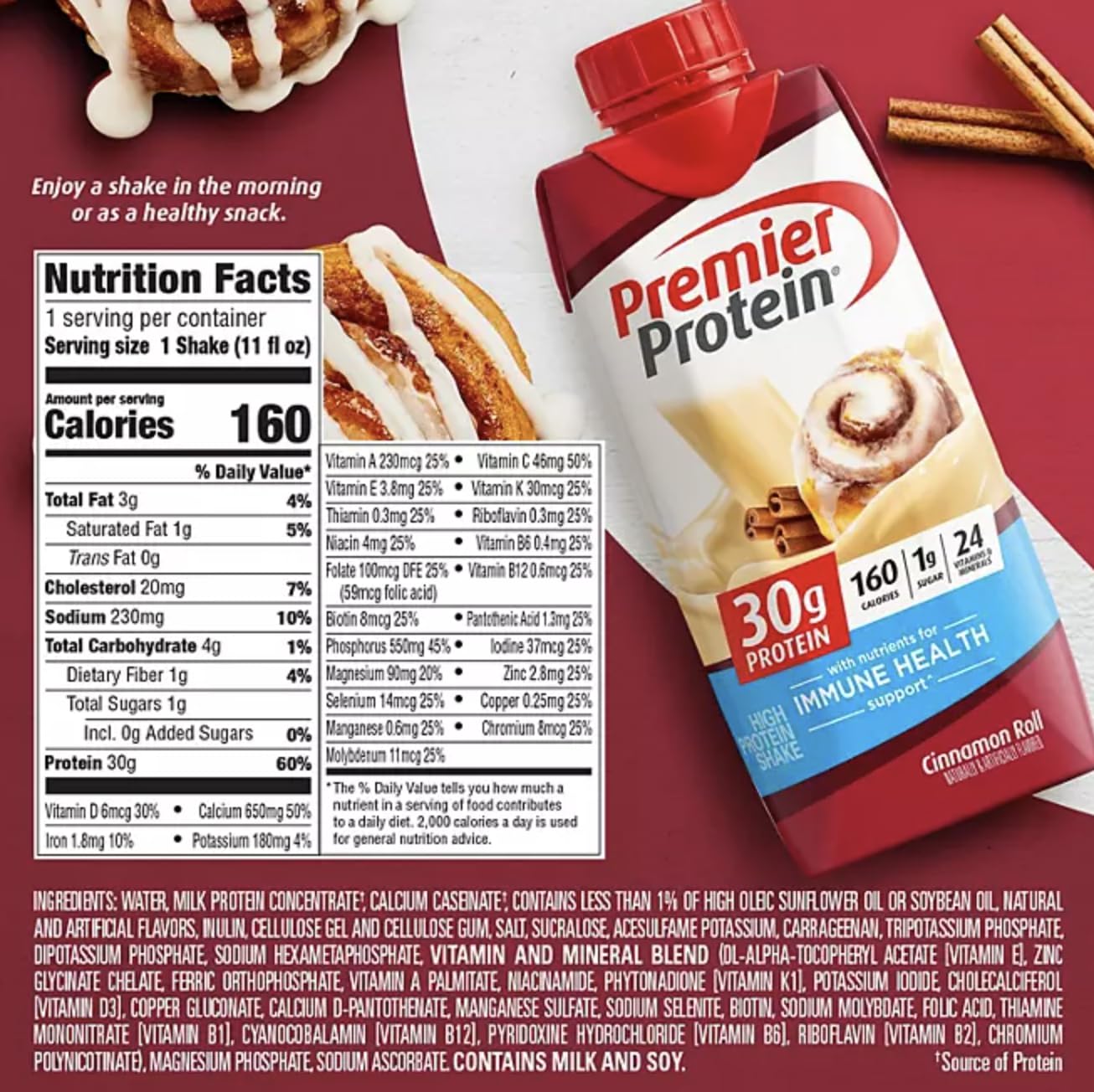 11.5oz Cinnamon Roll Protein Shake