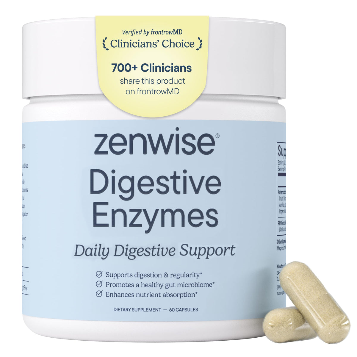 Zenwise Health Digestive Enzymes, Probiotics, for Gut Health Bloat - 180 CT