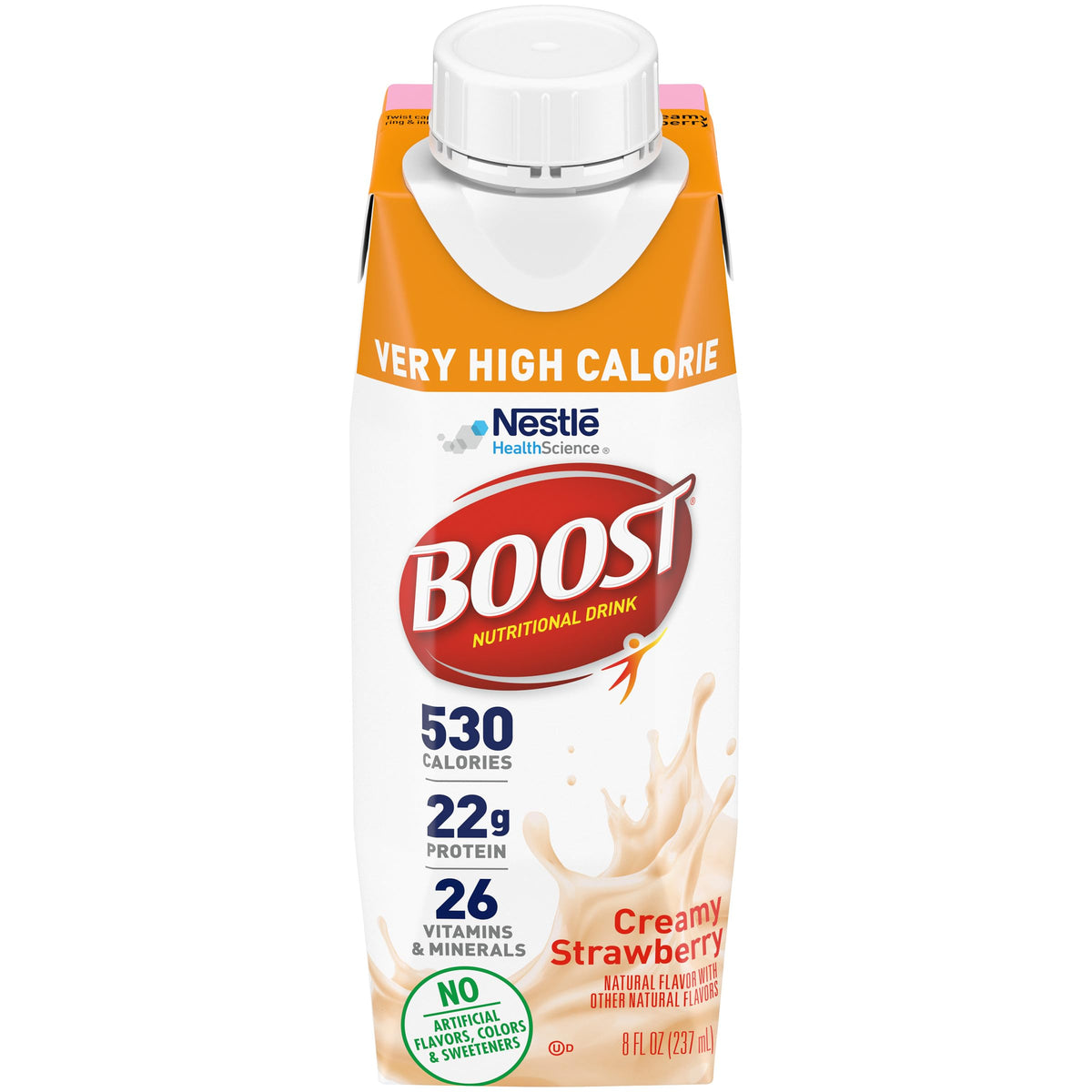 Boost Very High Calorie Nutritional Drink Made with Natural Flavor & No Artificial Flavors, Colors & Sweeteners, Chocolate, 8 FL OZ (Pack of 12)