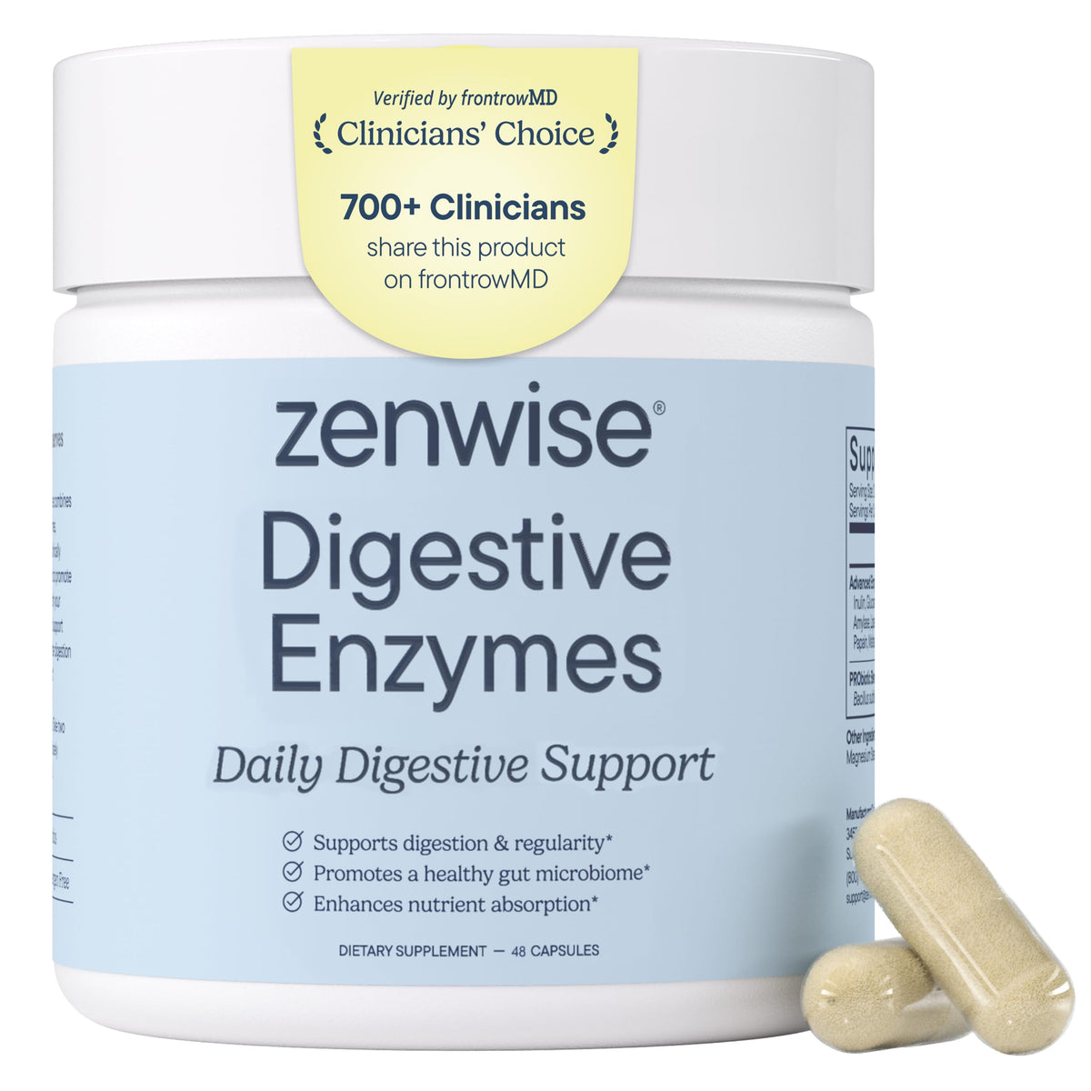 Zenwise Health Digestive Enzymes, Probiotics, for Gut Health Bloat - 180 CT