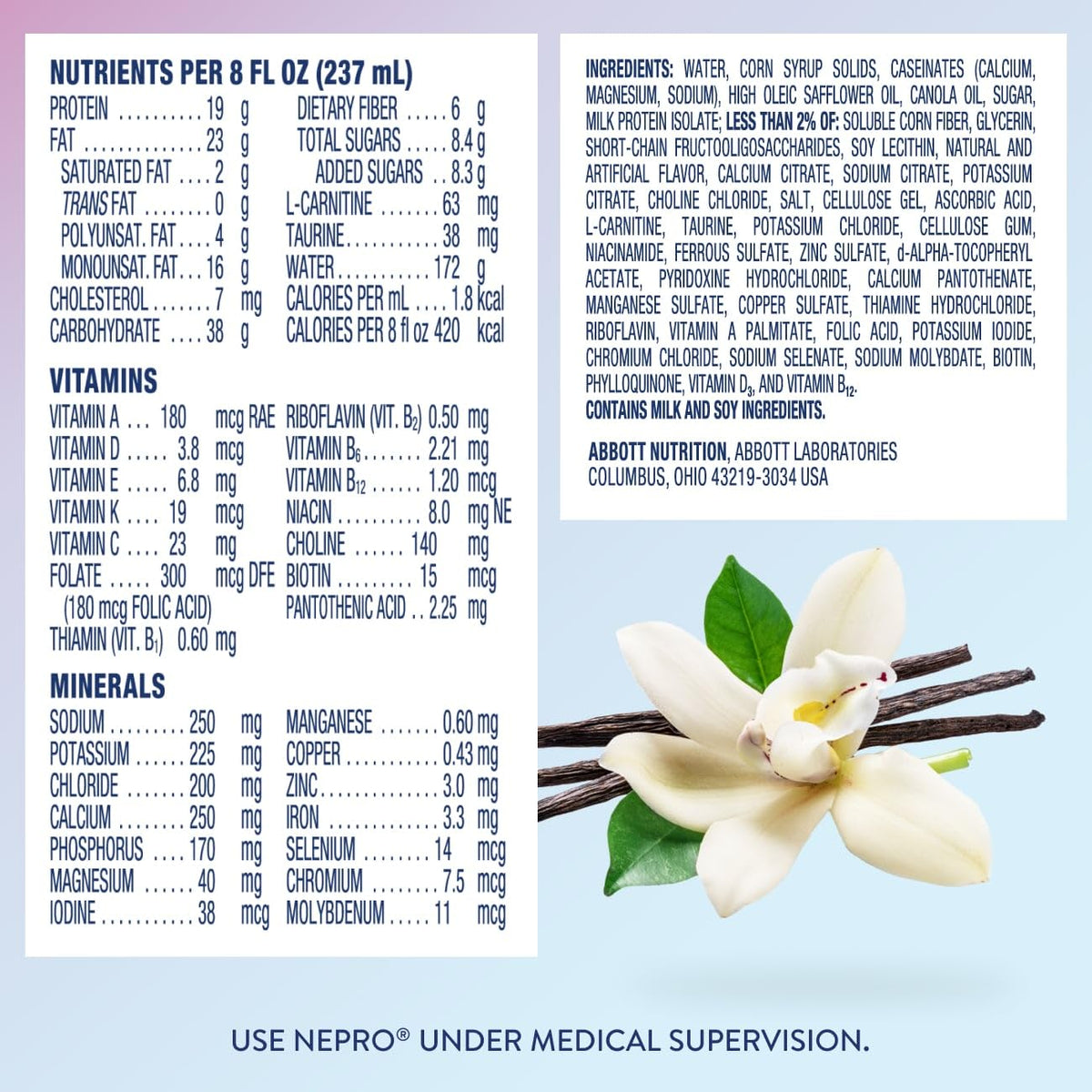Nepro Renal Nutrition Shake for People on Dialysis, Vanilla, 24ct