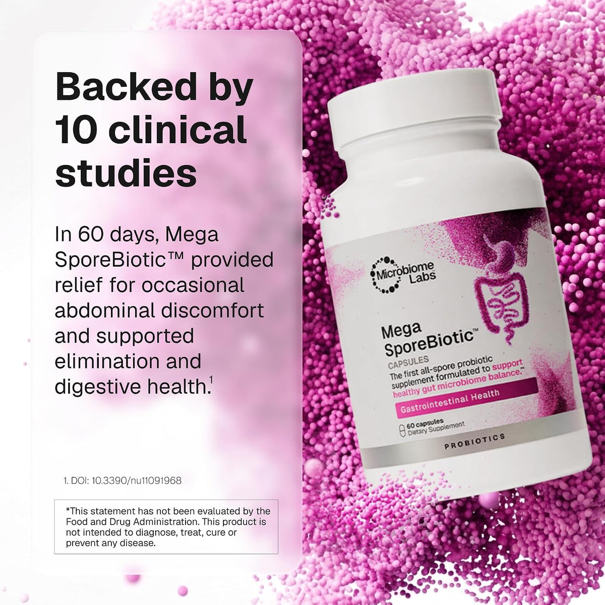 Microbiome Labs Mega SporeBiotic Daily Probiotic for Women + Men, 60 Ct