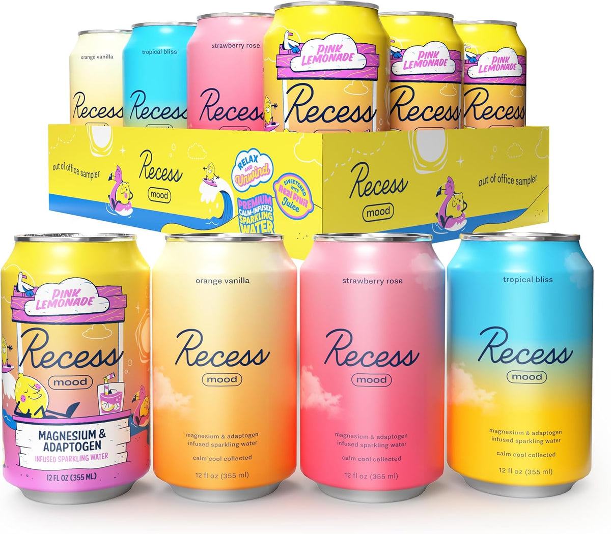 Recess Mood Calm Drink Out of Office Variety Pack, 12 Pack