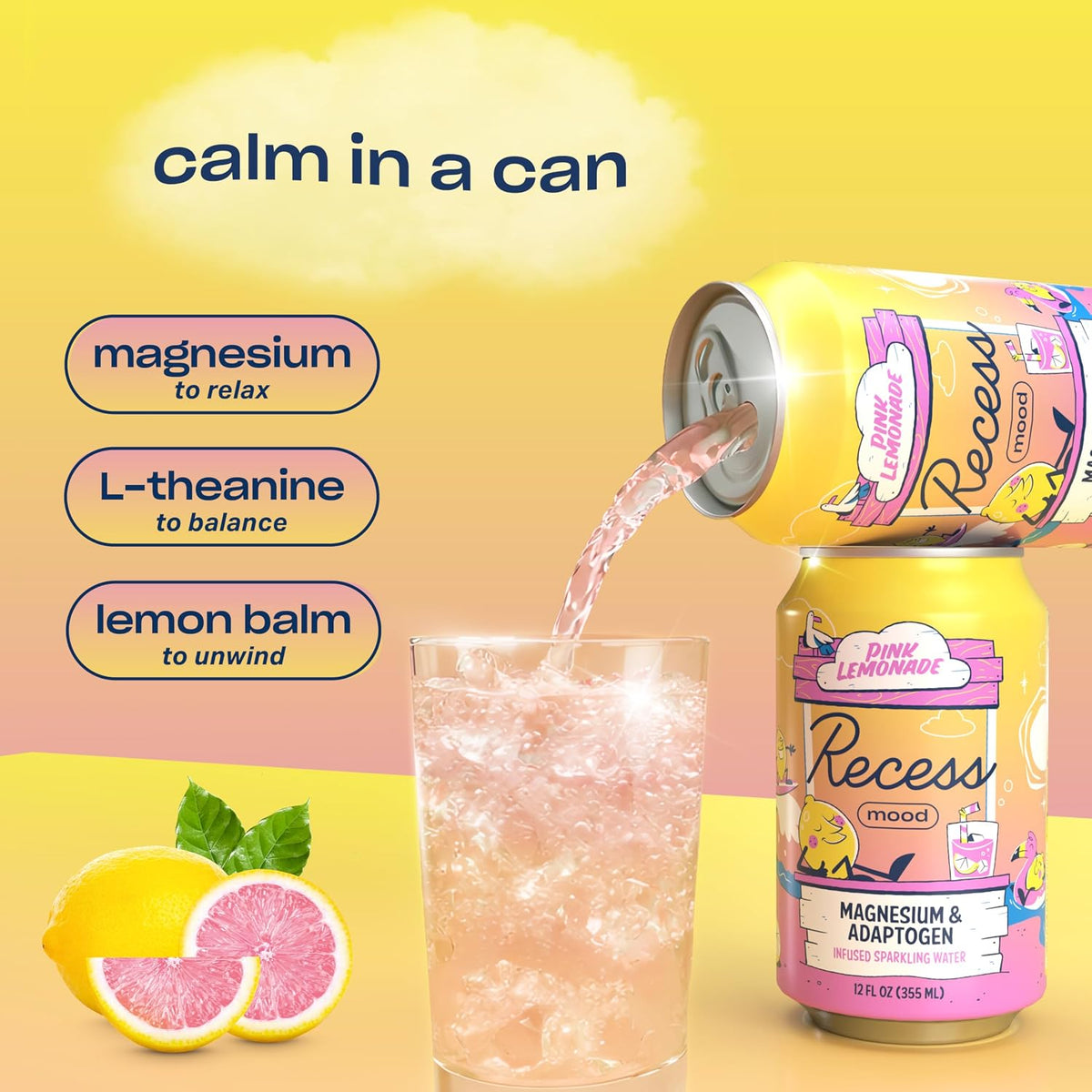 Recess Mood Calm Drink Out of Office Variety Pack, 12 Pack